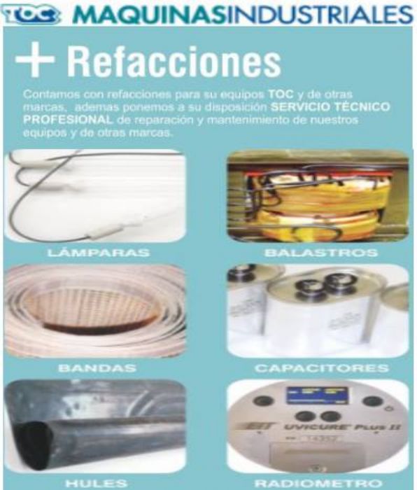 BANDAS PARA MAQUINAS DE SECADO UV